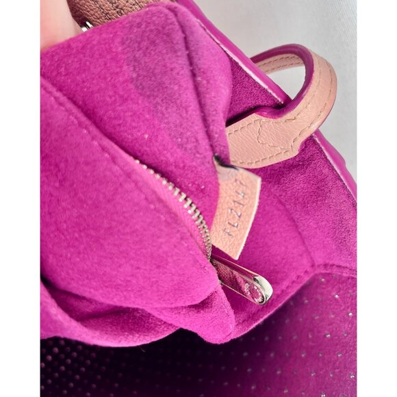 LOUIS VUITTON Calfskin Perforated Lockme Cabas Rose Poudre Bag Shoulder Tote - Picture 13 of 16